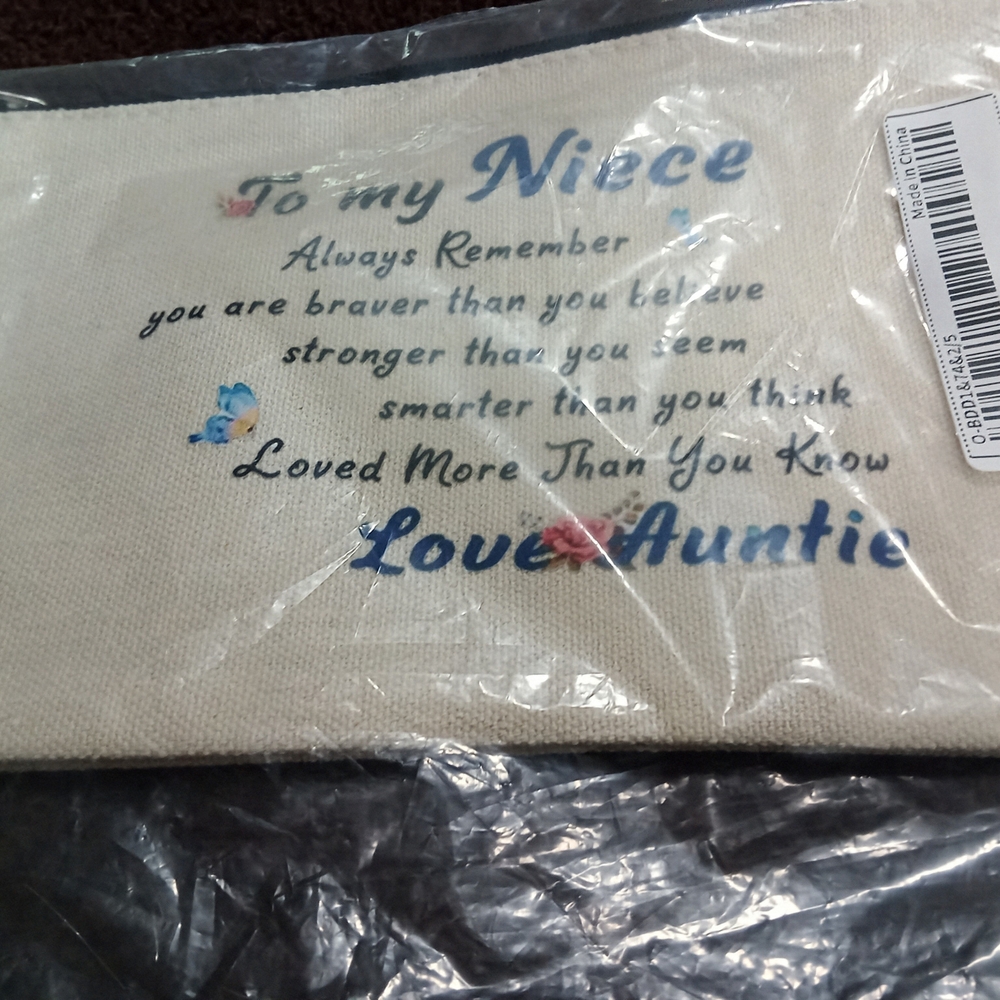 Cream Inspirational Pouch for Niece